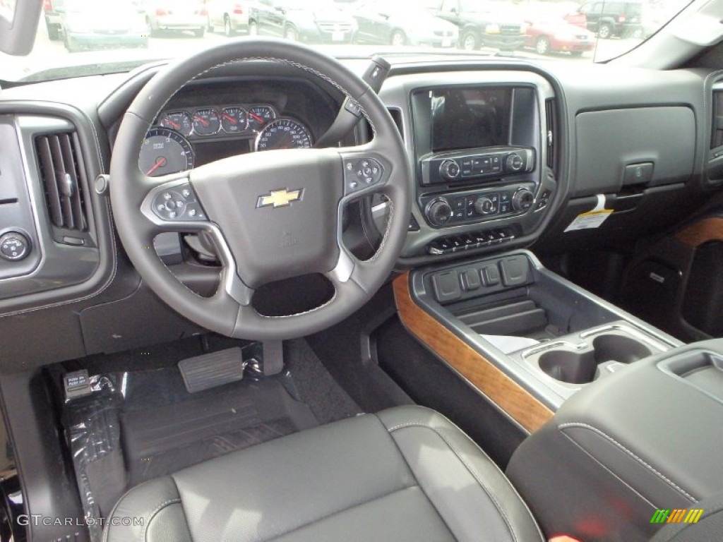 Jet Black Interior 2015 Chevrolet Silverado 3500HD LTZ Crew Cab Dual Rear Wheel Photo #92439445