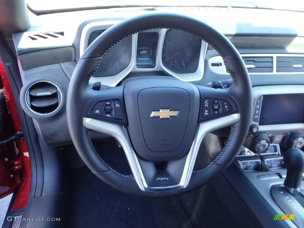 2014 Chevrolet Camaro SS/RS Convertible Black Steering Wheel Photo #92440363