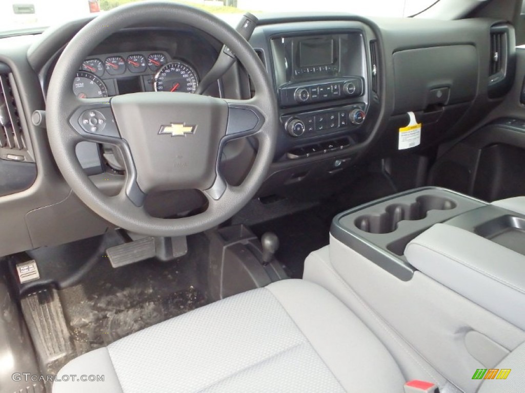 Jet Black/Dark Ash Interior 2015 Chevrolet Silverado 2500HD WT Double Cab 4x4 Photo #92440921