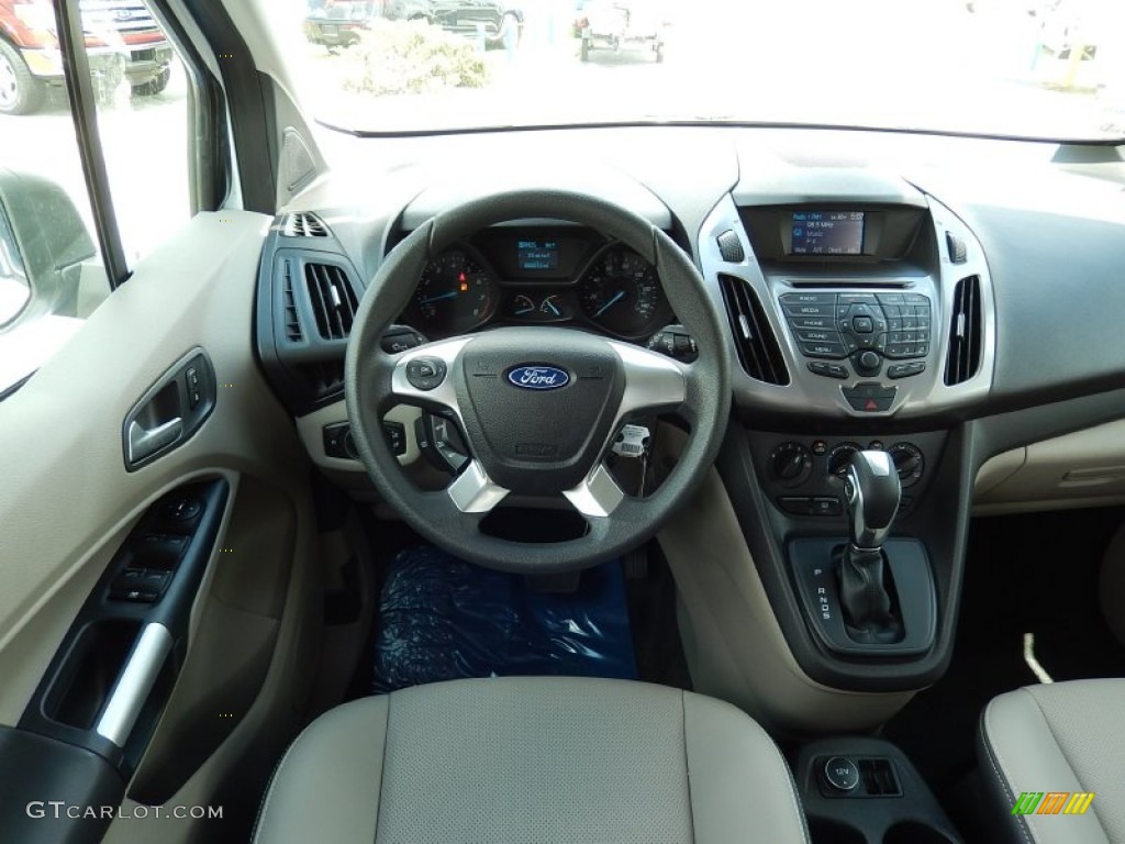 2014 Ford Transit Connect XLT Wagon Medium Stone Dashboard Photo #92441146