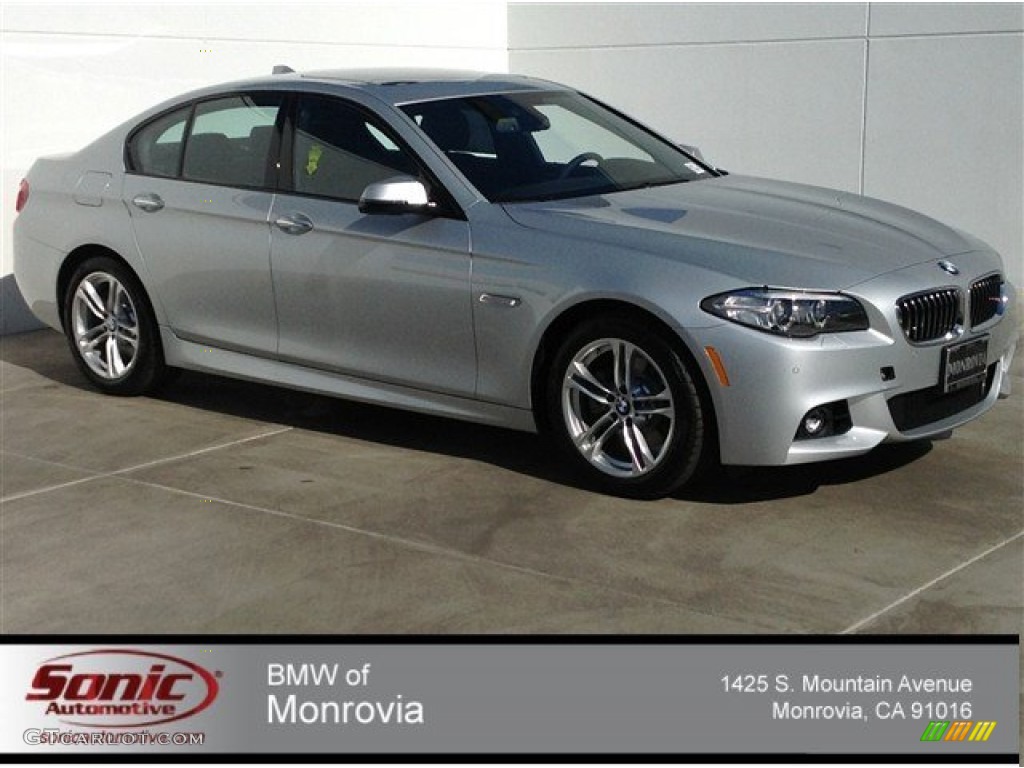 2014 5 Series 528i Sedan - Glacier Silver Metallic / Black photo #1