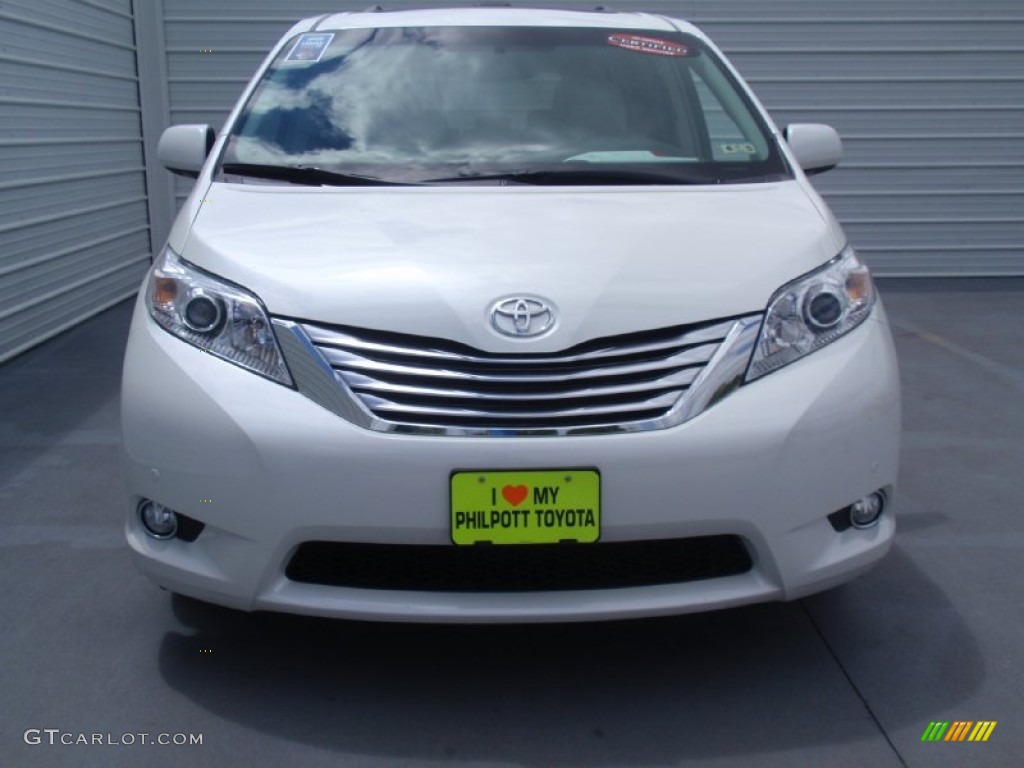 2011 Sienna Limited - Blizzard White Pearl / Light Gray photo #8