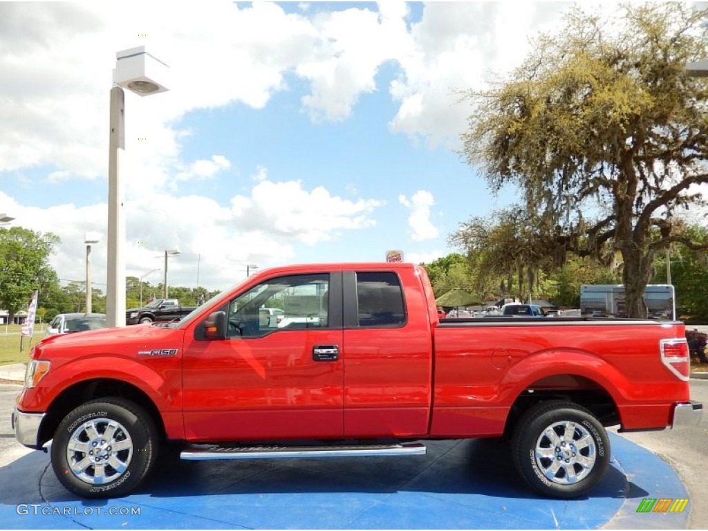 2014 F150 XLT SuperCab - Race Red / Pale Adobe photo #2