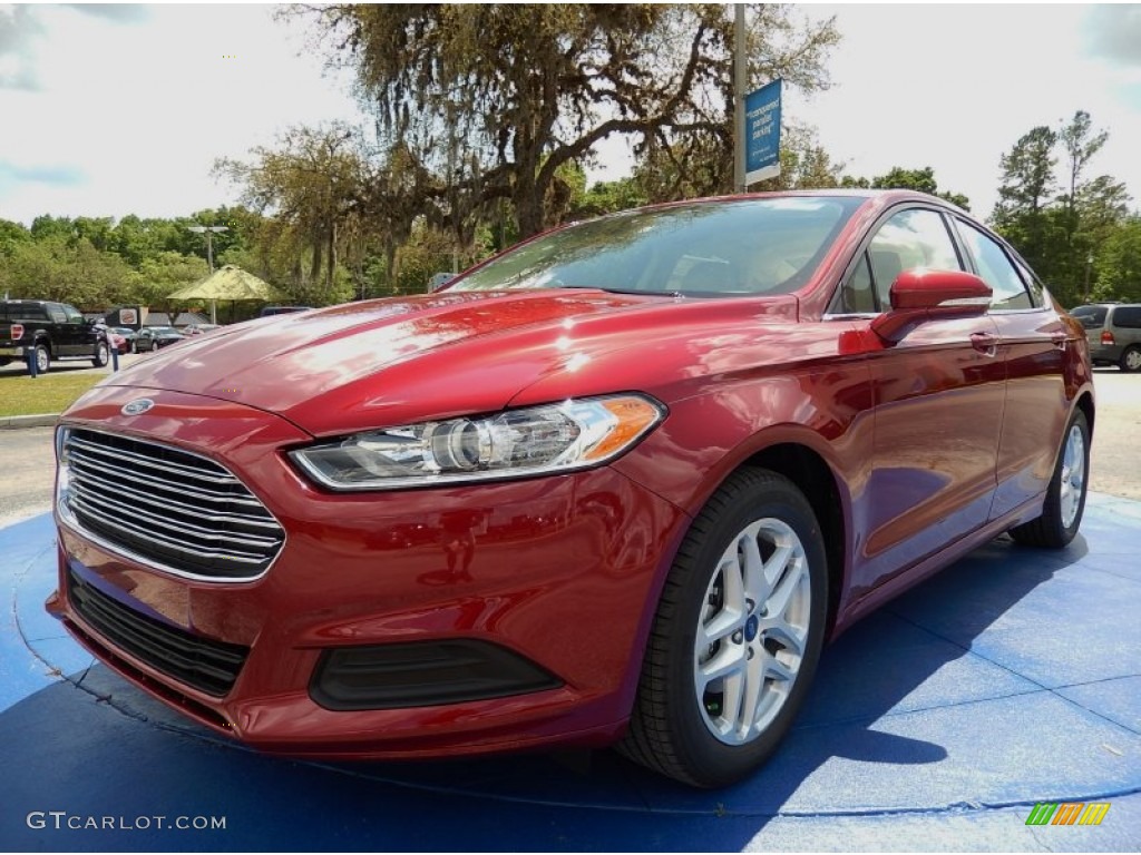Ruby Red 2014 Ford Fusion SE EcoBoost Exterior Photo #92443105