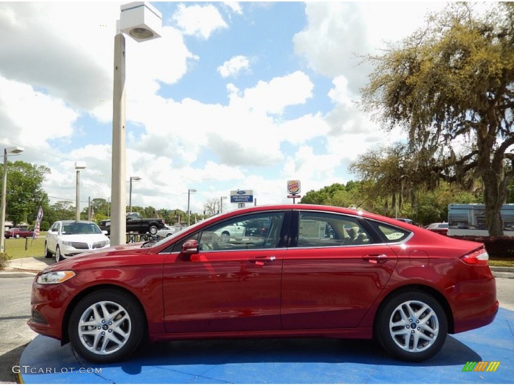 Ruby Red 2014 Ford Fusion SE EcoBoost Exterior Photo #92443126