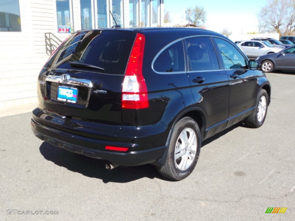 2011 CR-V EX-L 4WD - Crystal Black Pearl / Gray photo #6