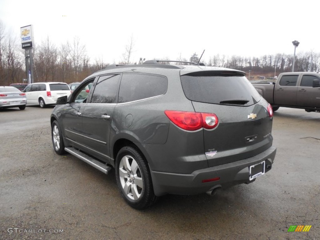2011 Traverse LTZ AWD - Steel Green Metallic / Cashmere/Ebony photo #4