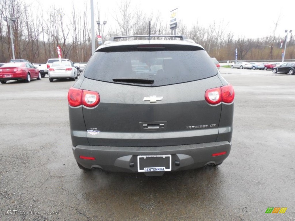 2011 Traverse LTZ AWD - Steel Green Metallic / Cashmere/Ebony photo #5