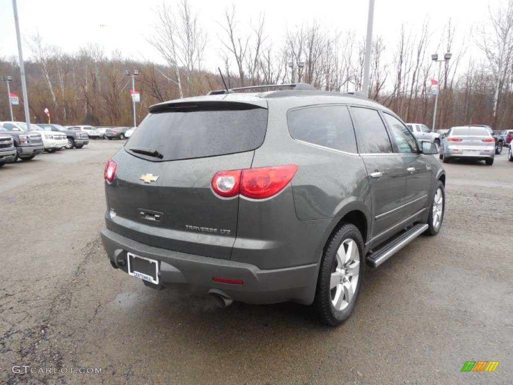 2011 Traverse LTZ AWD - Steel Green Metallic / Cashmere/Ebony photo #7
