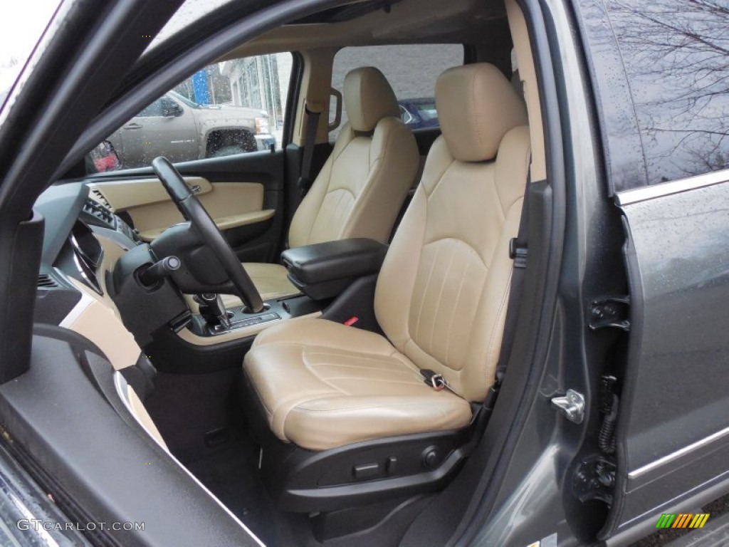 2011 Traverse LTZ AWD - Steel Green Metallic / Cashmere/Ebony photo #12