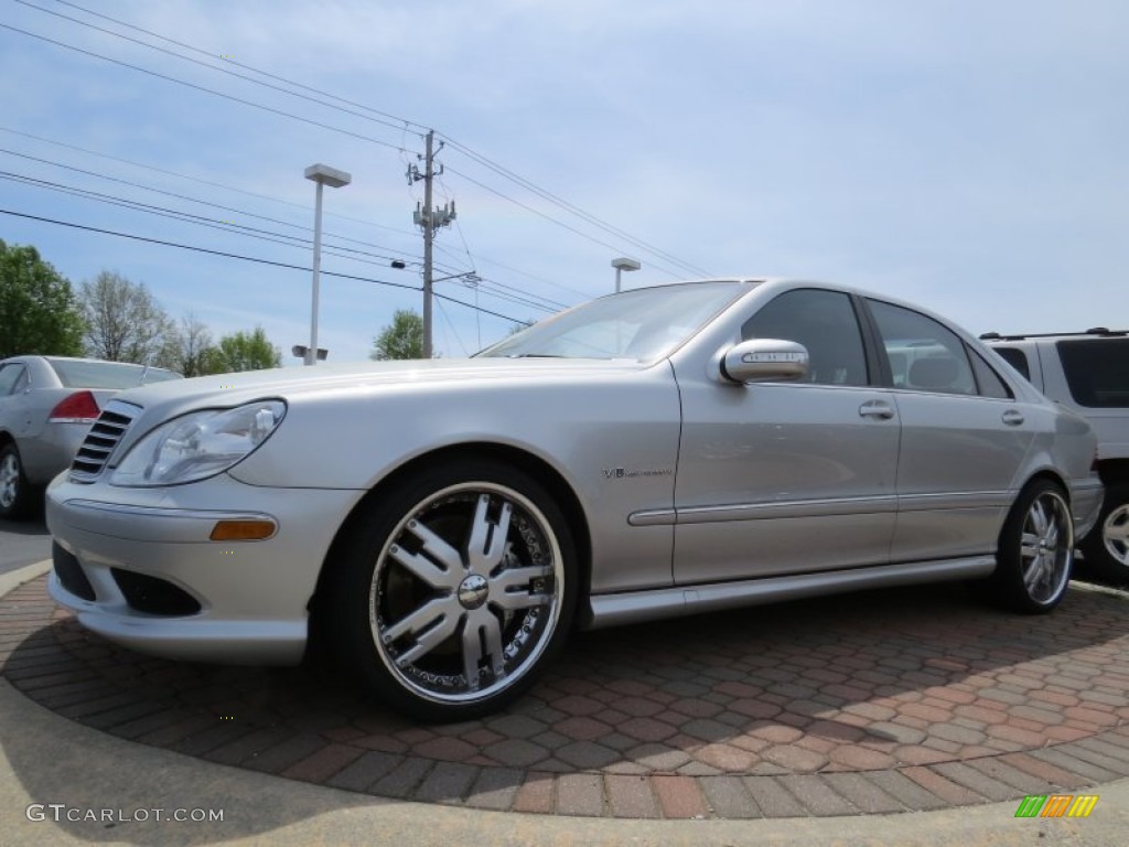 2004 S 55 AMG Sedan - Brilliant Silver Metallic / Black photo #1