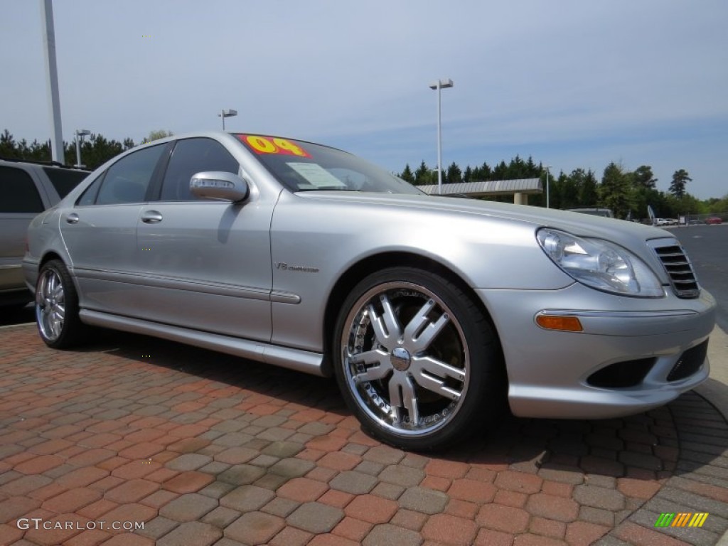 2004 S 55 AMG Sedan - Brilliant Silver Metallic / Black photo #4