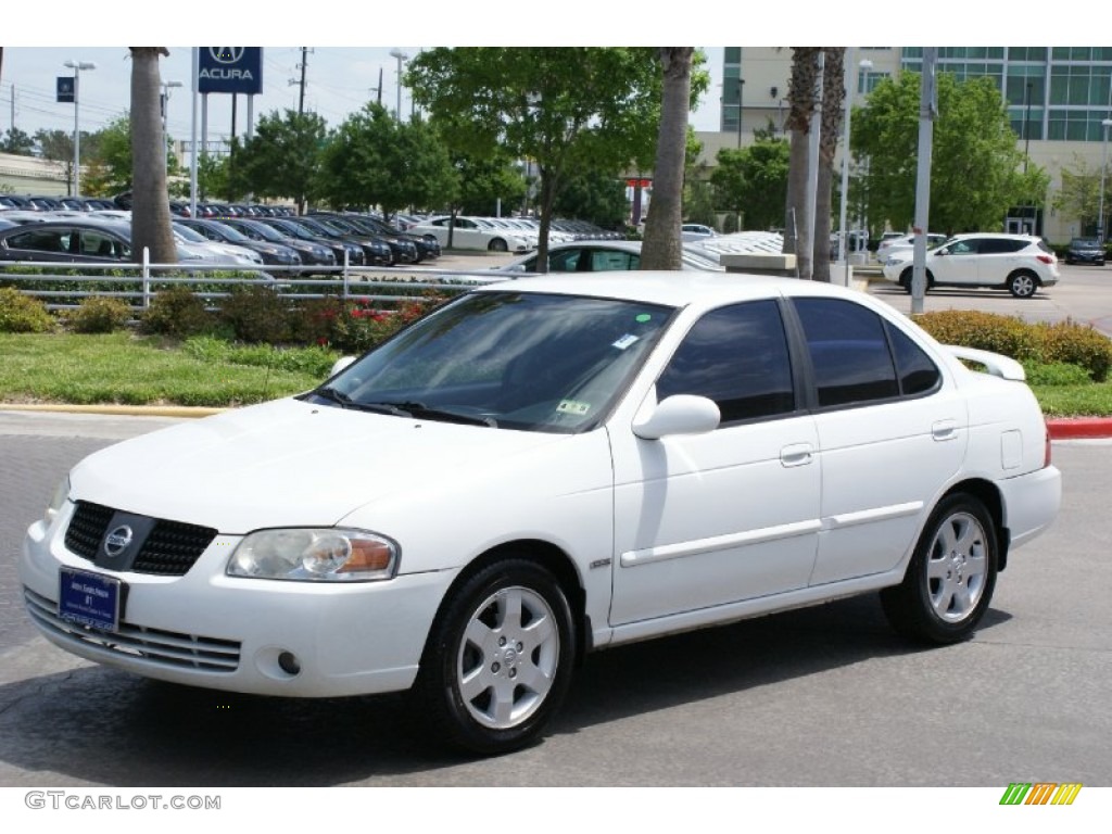 2006 Sentra 1.8 S - Cloud White / Taupe Beige photo #2