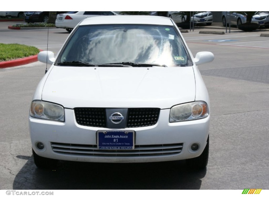 2006 Sentra 1.8 S - Cloud White / Taupe Beige photo #4