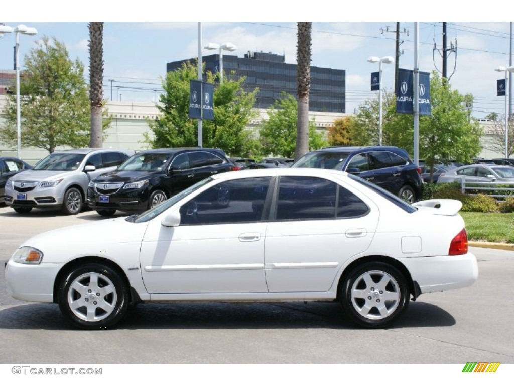 2006 Sentra 1.8 S - Cloud White / Taupe Beige photo #6