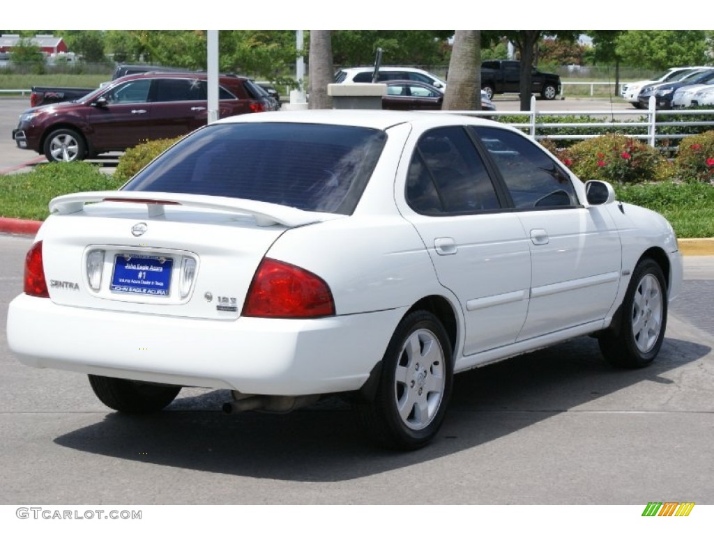2006 Sentra 1.8 S - Cloud White / Taupe Beige photo #9