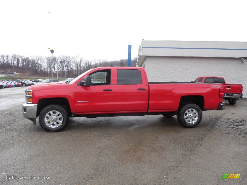 Victory Red 2015 Chevrolet Silverado 3500HD LT Crew Cab 4x4 Exterior Photo #92450695