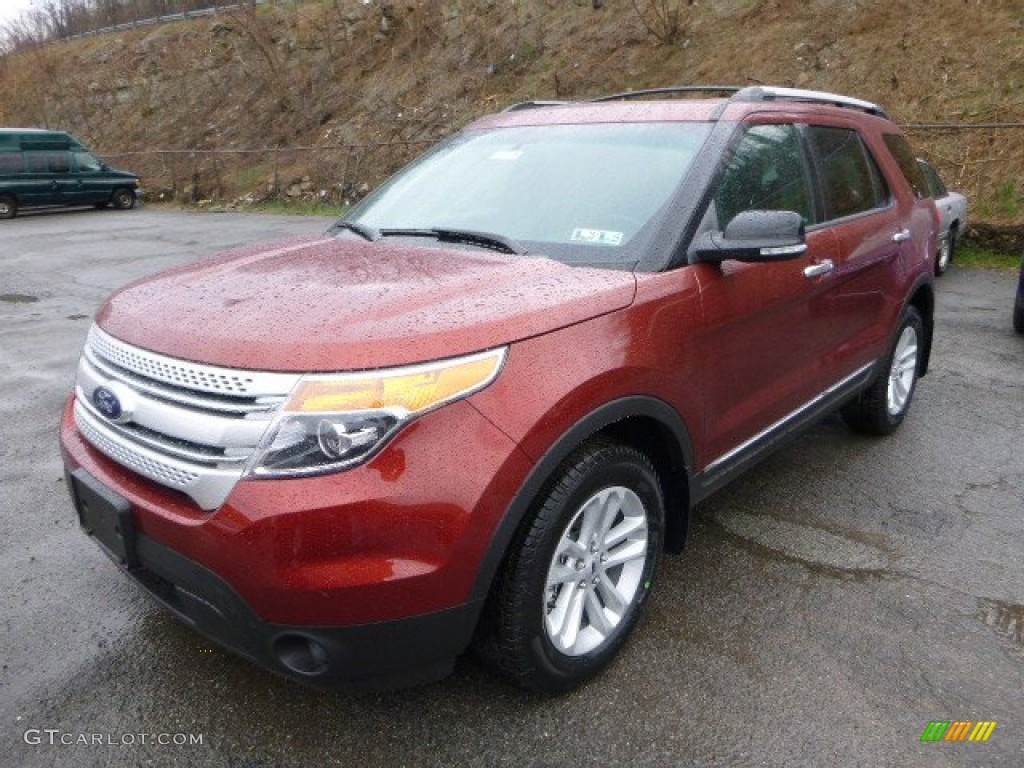 2014 Explorer XLT 4WD - Sunset / Charcoal Black photo #4