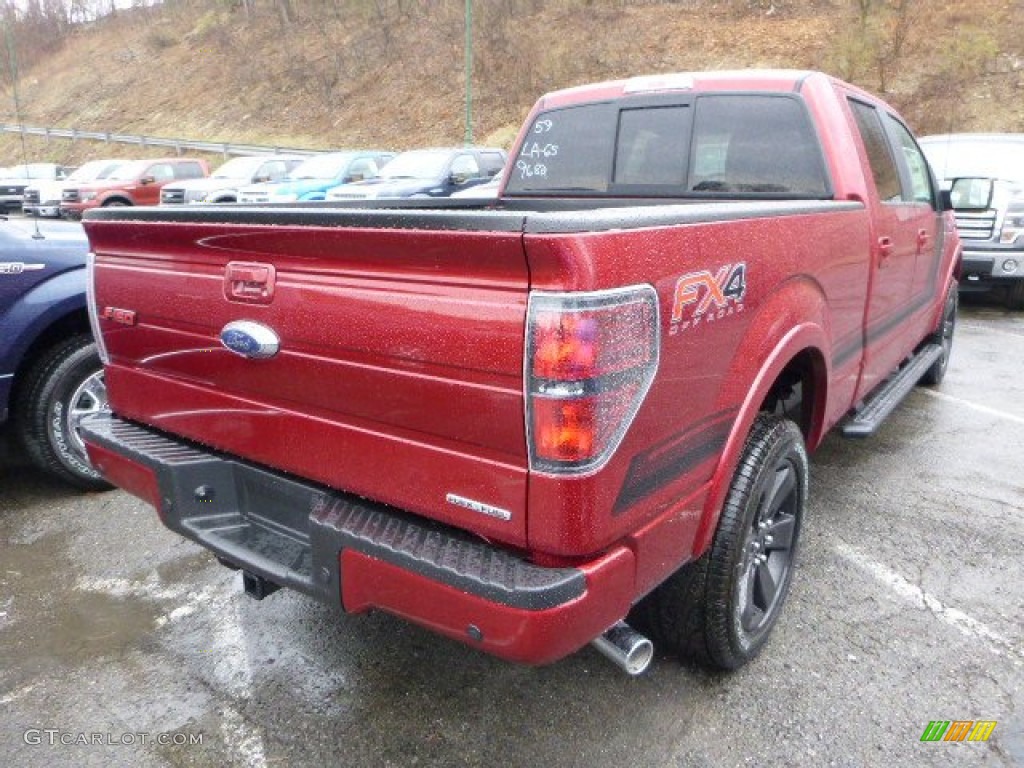 2014 F150 FX4 SuperCrew 4x4 - Ruby Red / FX Appearance Black Leather/Alcantara photo #2