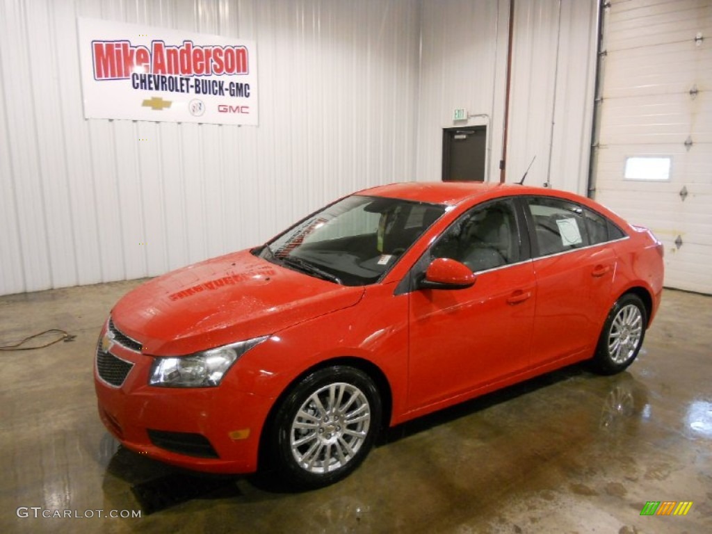 2014 Cruze Eco - Red Hot / Medium Titanium photo #1