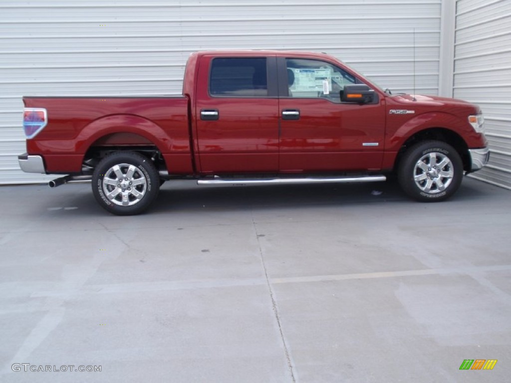 2014 F150 XLT SuperCrew - Ruby Red / Steel Grey photo #2