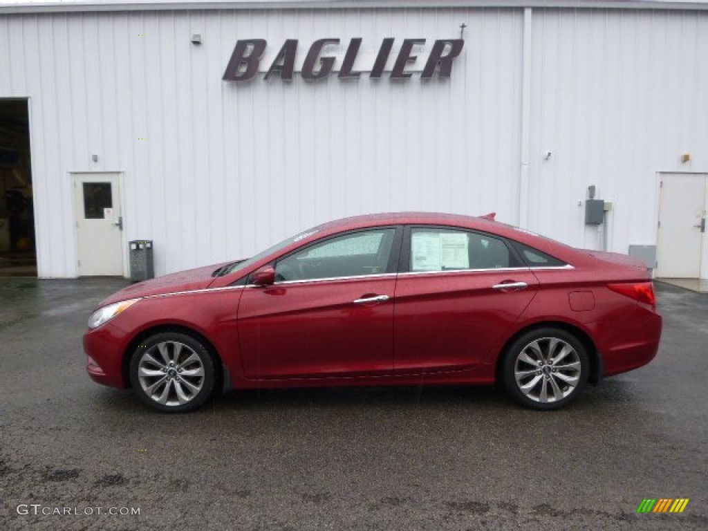 2011 Sonata SE - Venetian Red / Black photo #1