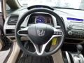 Beige 2009 Honda Civic LX Sedan Steering Wheel
