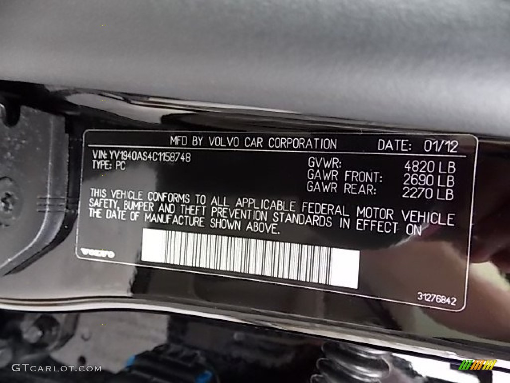 2012 S80 3.2 - Black Stone / Sandstone Beige photo #68