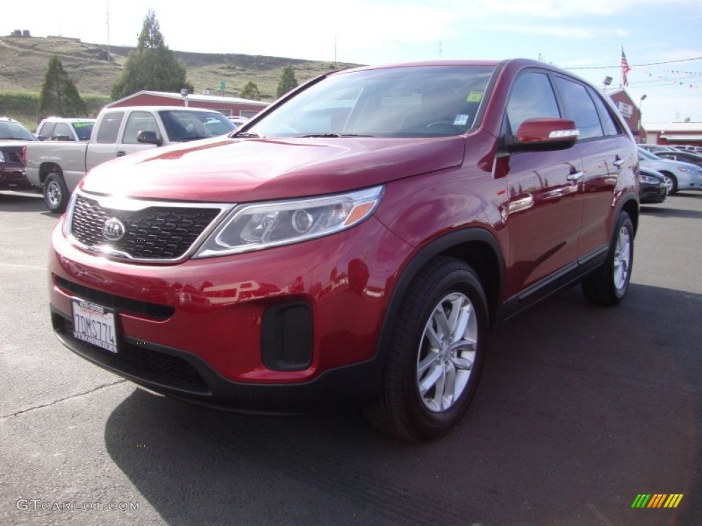 2014 Sorento LX - Remington Red / Black photo #3