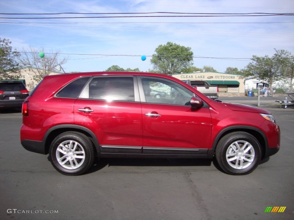 2014 Sorento LX - Remington Red / Black photo #8