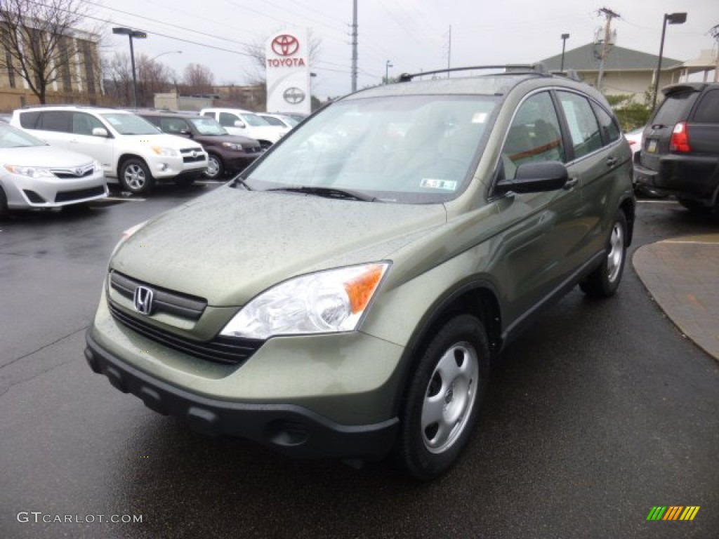 2008 CR-V LX 4WD - Green Tea Metallic / Ivory photo #3