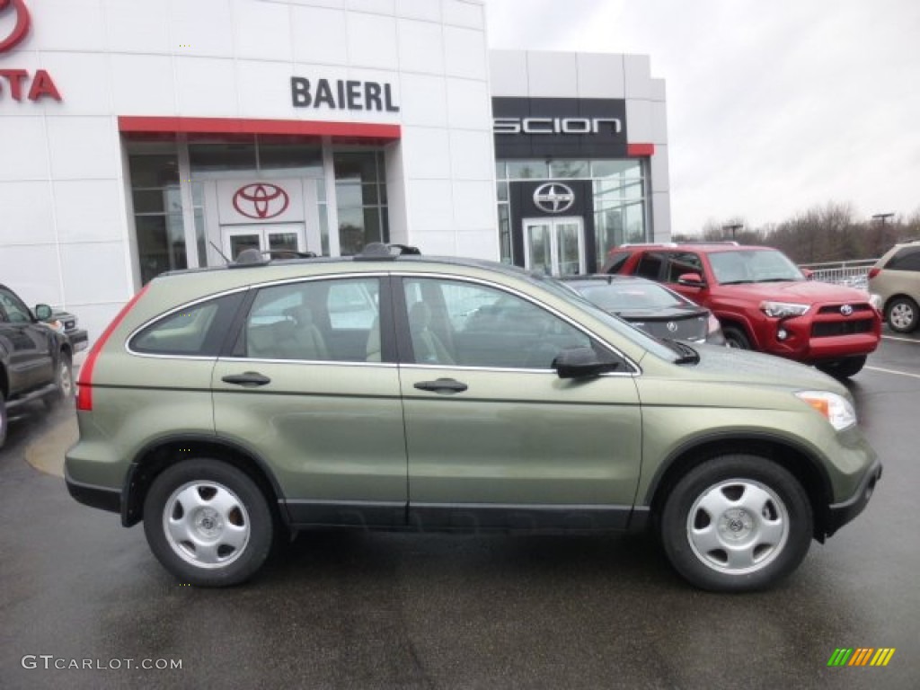 2008 CR-V LX 4WD - Green Tea Metallic / Ivory photo #8