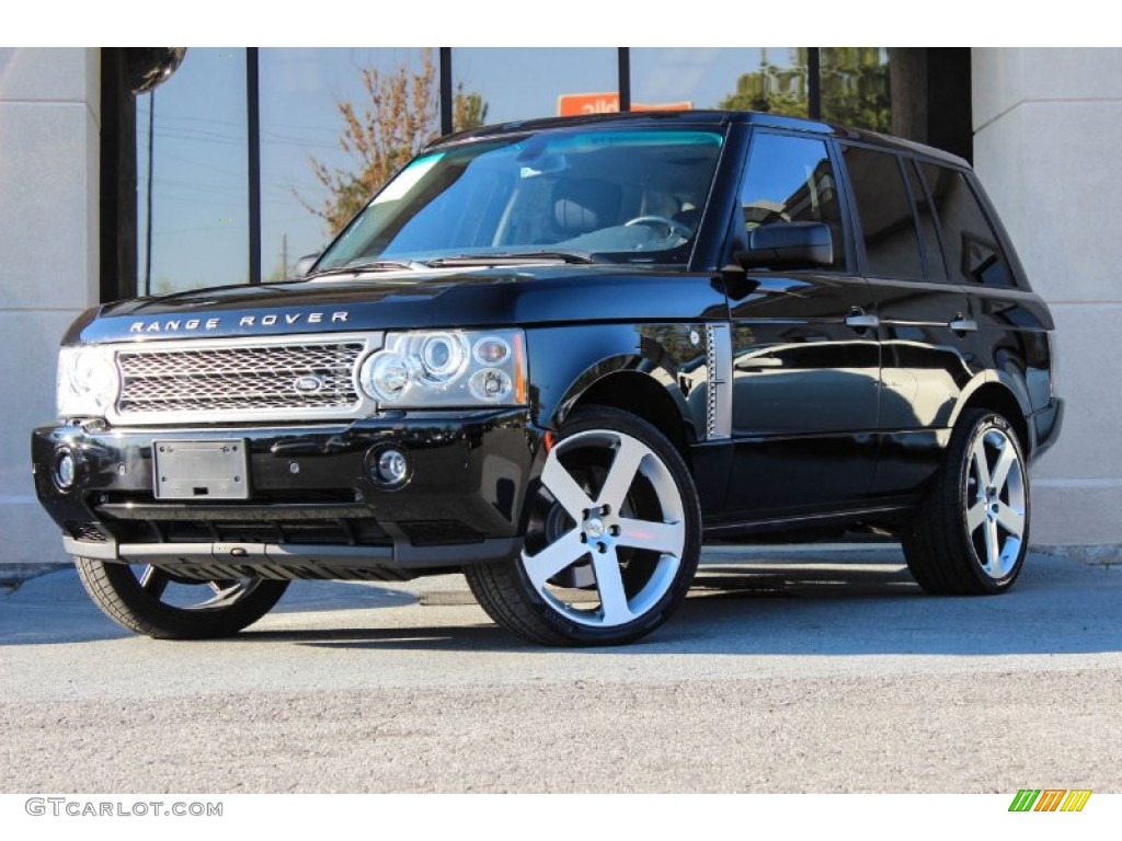 2008 Range Rover V8 Supercharged - Java Black Pearlescent / Jet Black photo #1