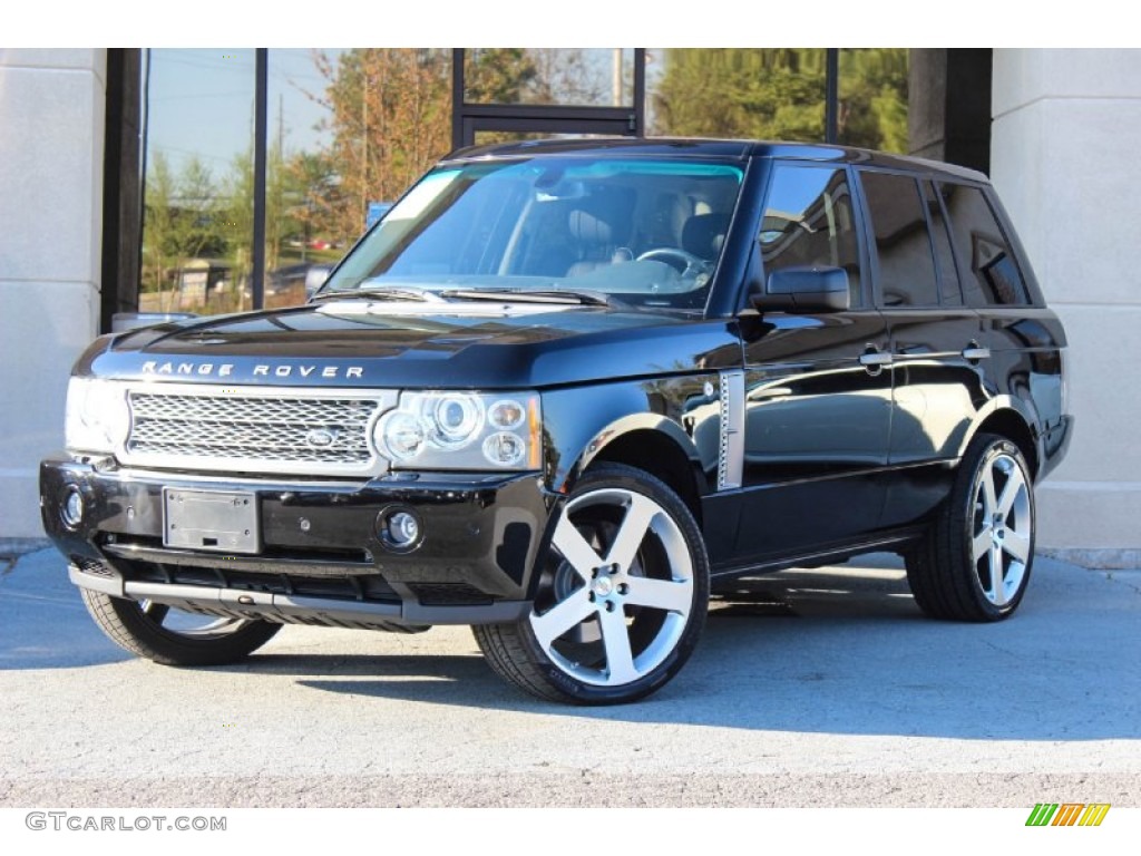 2008 Range Rover V8 Supercharged - Java Black Pearlescent / Jet Black photo #2