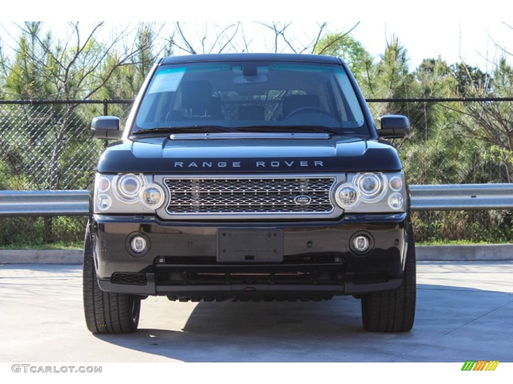 2008 Range Rover V8 Supercharged - Java Black Pearlescent / Jet Black photo #4