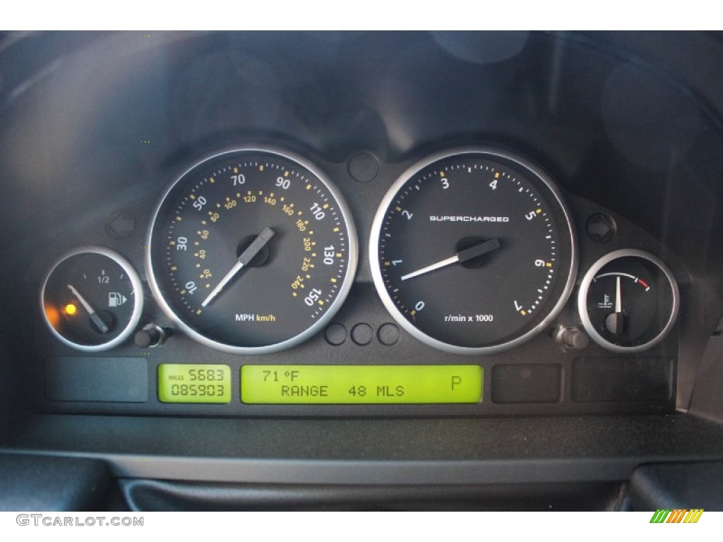 2008 Range Rover V8 Supercharged - Java Black Pearlescent / Jet Black photo #28