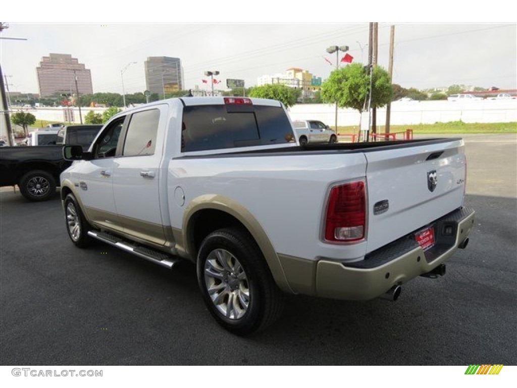 2013 1500 Laramie Longhorn Crew Cab 4x4 - Bright White / Canyon Brown/Light Frost Beige photo #5