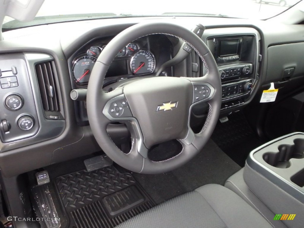 2015 Chevrolet Silverado 2500HD LT Regular Cab 4x4 Jet Black Dashboard Photo #92468548