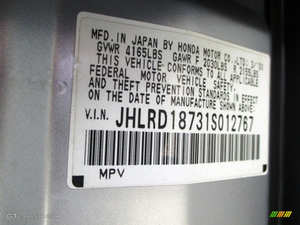 2001 CR-V Special Edition 4WD - Satin Silver Metallic / Dark Gray photo #4