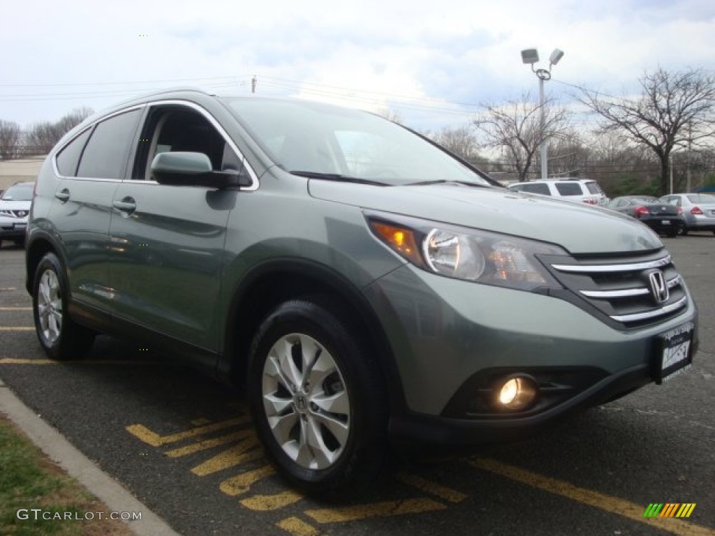 2012 CR-V EX-L 4WD - Opal Sage Metallic / Black photo #3