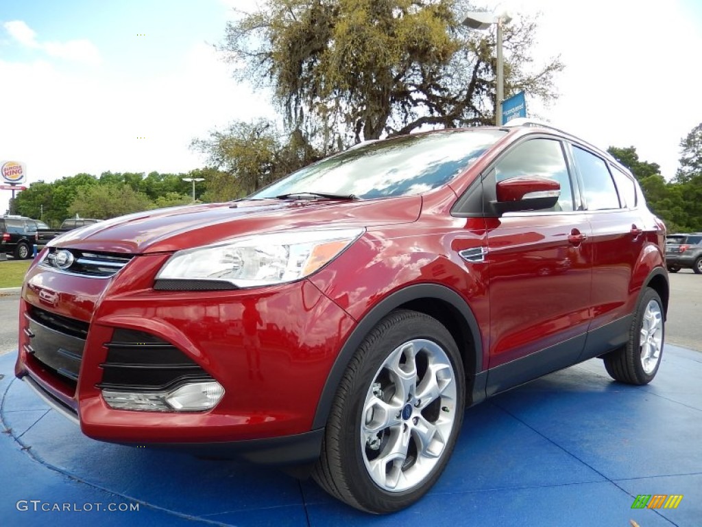 2014 Escape Titanium 2.0L EcoBoost - Ruby Red / Medium Light Stone photo #1