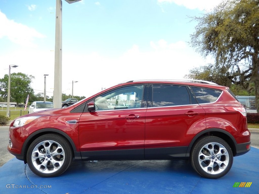 2014 Escape Titanium 2.0L EcoBoost - Ruby Red / Medium Light Stone photo #2