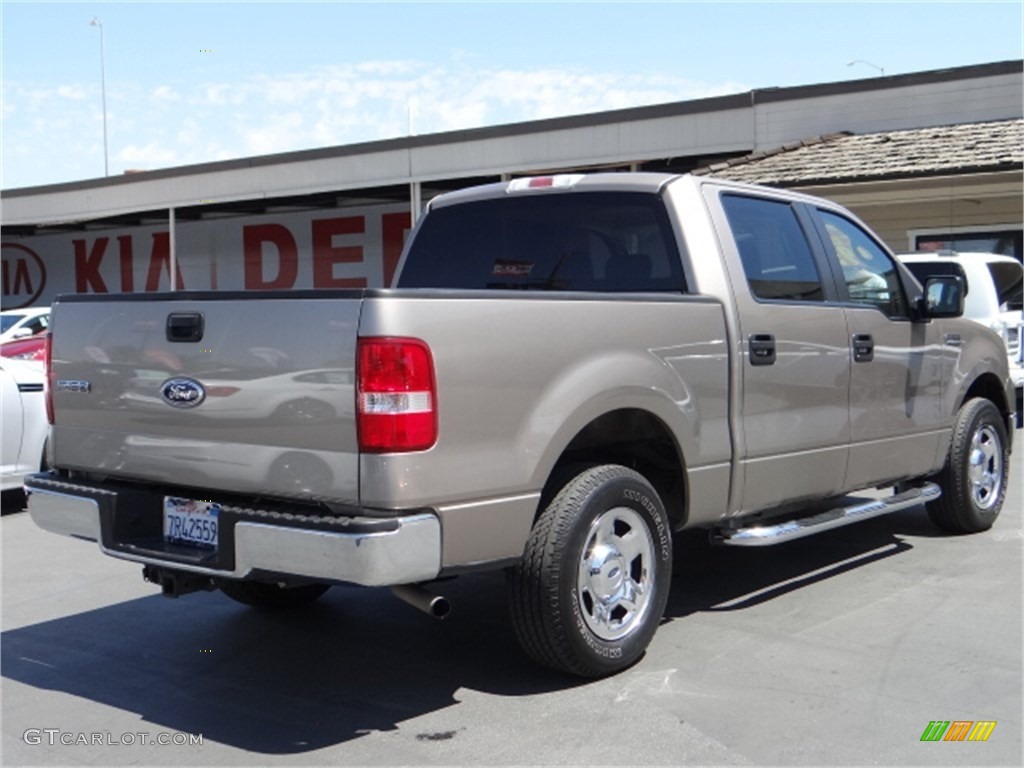 2005 F150 XLT SuperCrew - Arizona Beige Metallic / Castano Brown Leather photo #3