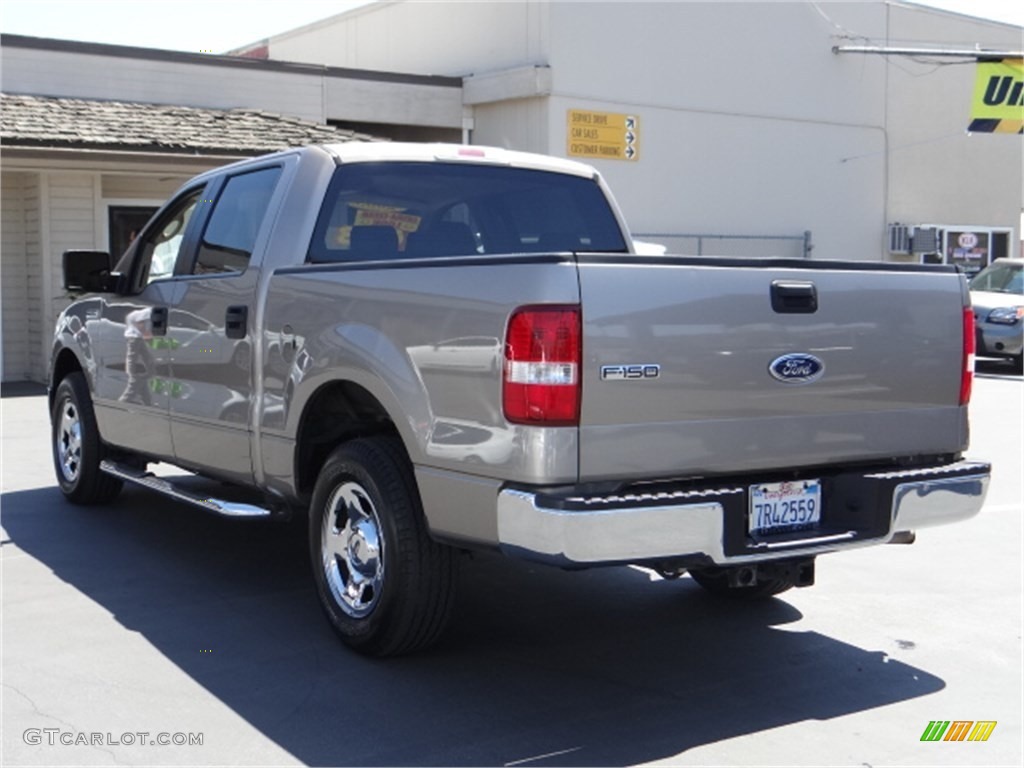 2005 F150 XLT SuperCrew - Arizona Beige Metallic / Castano Brown Leather photo #4