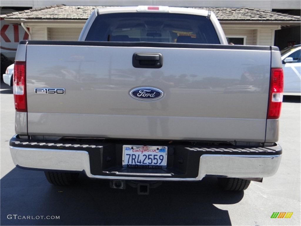 2005 F150 XLT SuperCrew - Arizona Beige Metallic / Castano Brown Leather photo #8