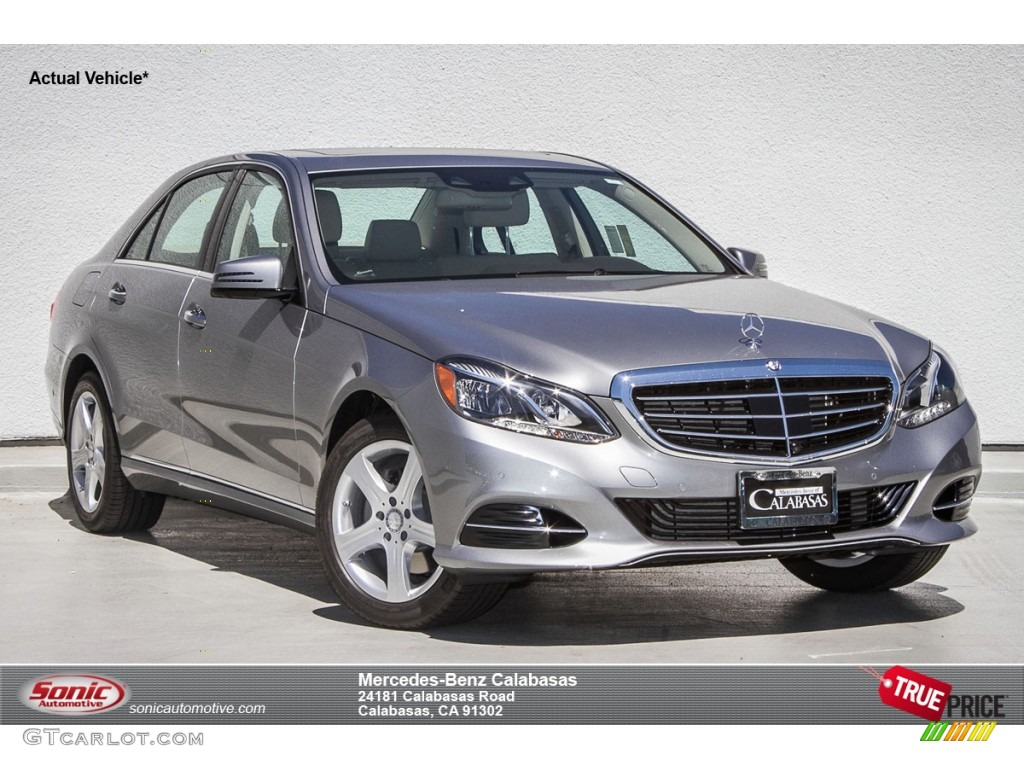 2014 E 350 Sedan - Paladium Silver Metallic / Silk Beige/Espresso Brown photo #1