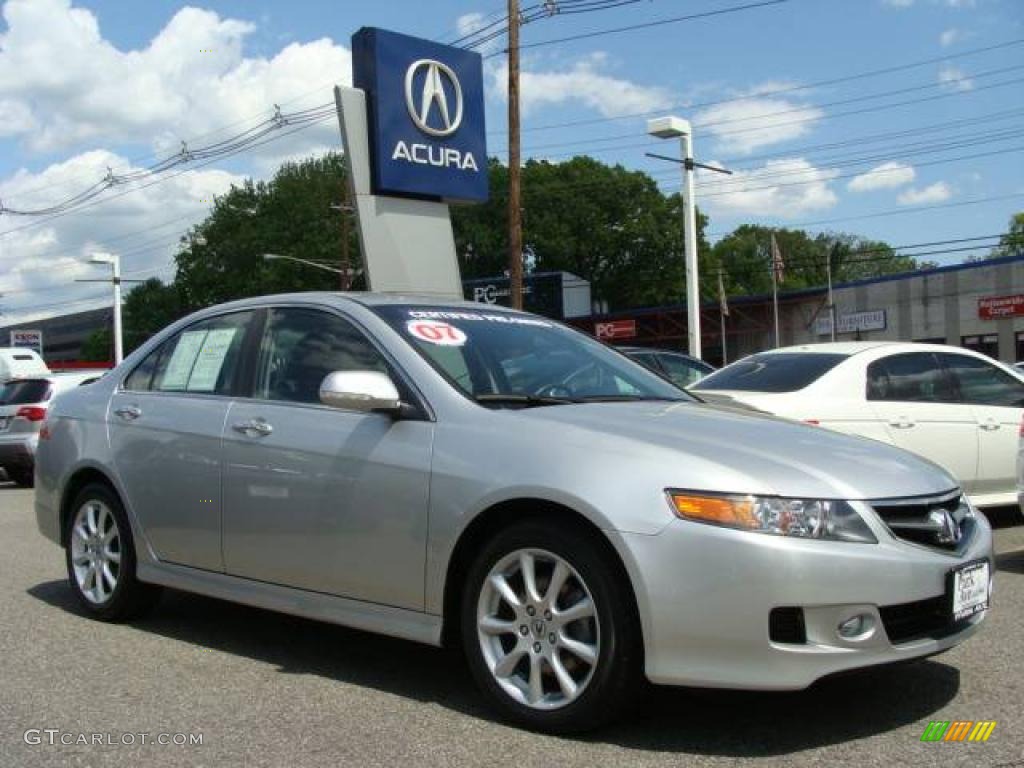 2007 TSX Sedan - Alabaster Silver Metallic / Ebony photo #1