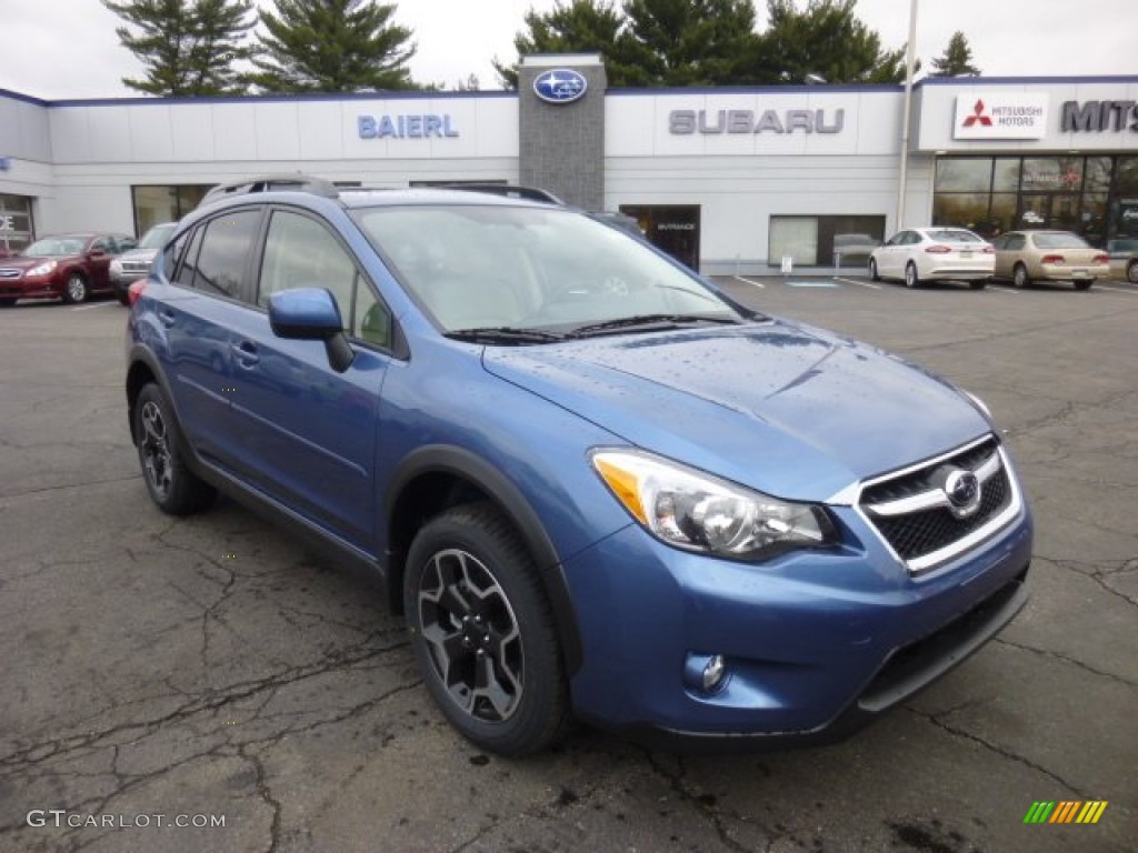 2014 XV Crosstrek 2.0i Premium - Quartz Blue Pearl / Ivory photo #1