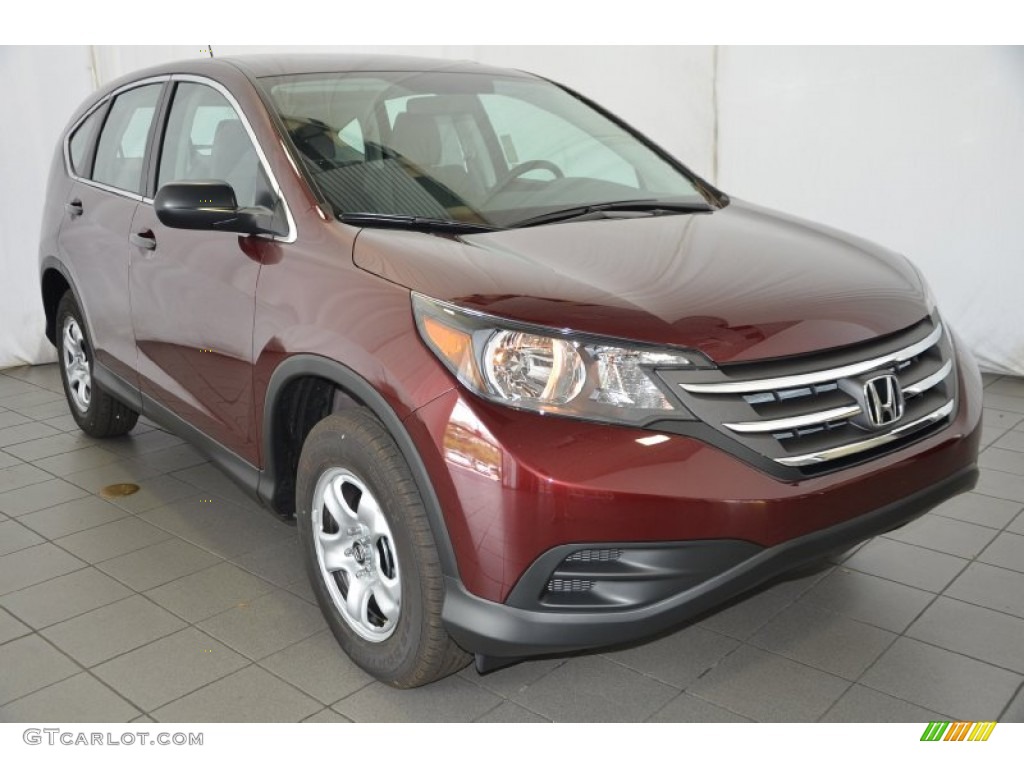 2014 CR-V LX - Basque Red Pearl II / Gray photo #1