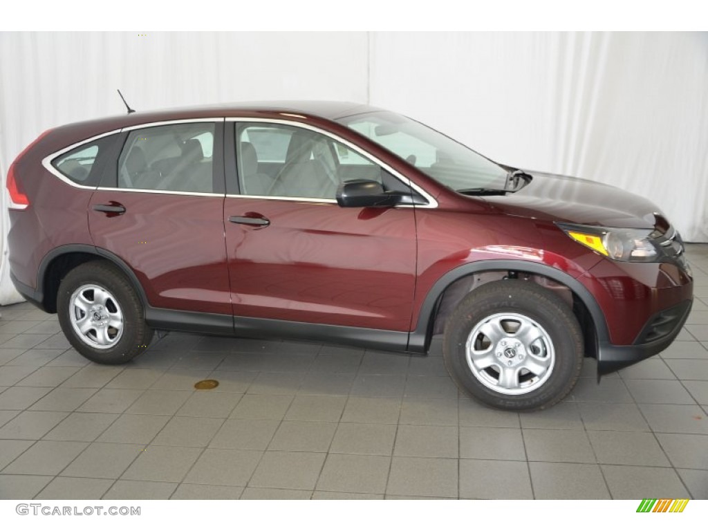 2014 CR-V LX - Basque Red Pearl II / Gray photo #4